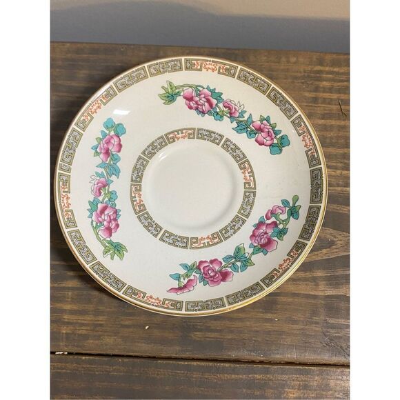 Vtg John Maddock & Sons Ltd Royal Vitreous Saucer Made In England set of 2 - Picture 5 of 5